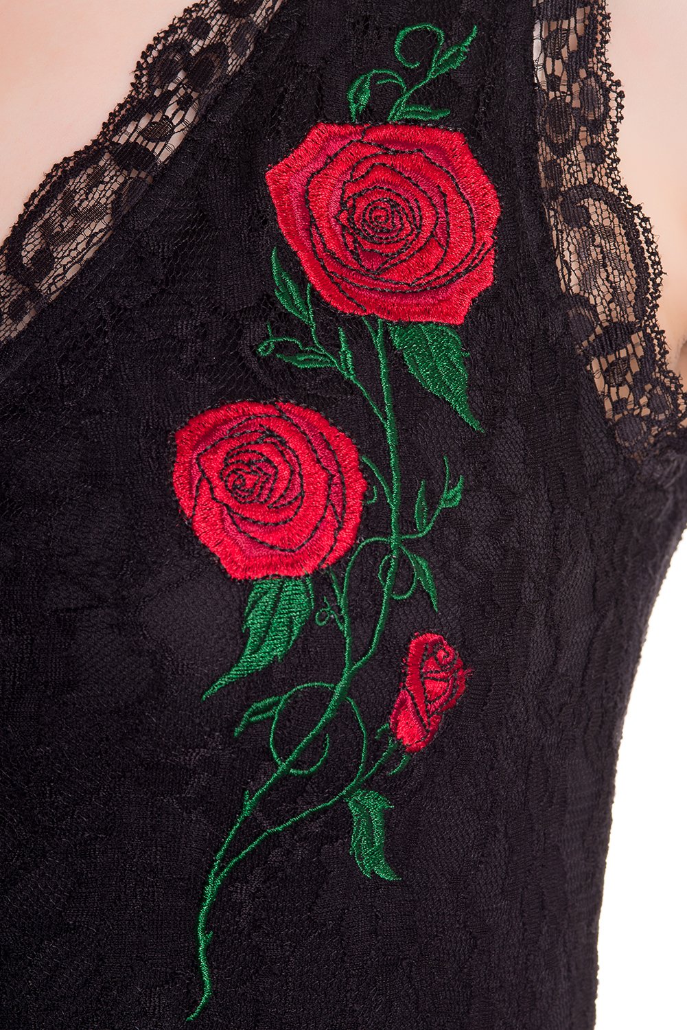 Dresses Spin Dr. Gothic Midnight Dance Black Floral Lace High-low Party Dress