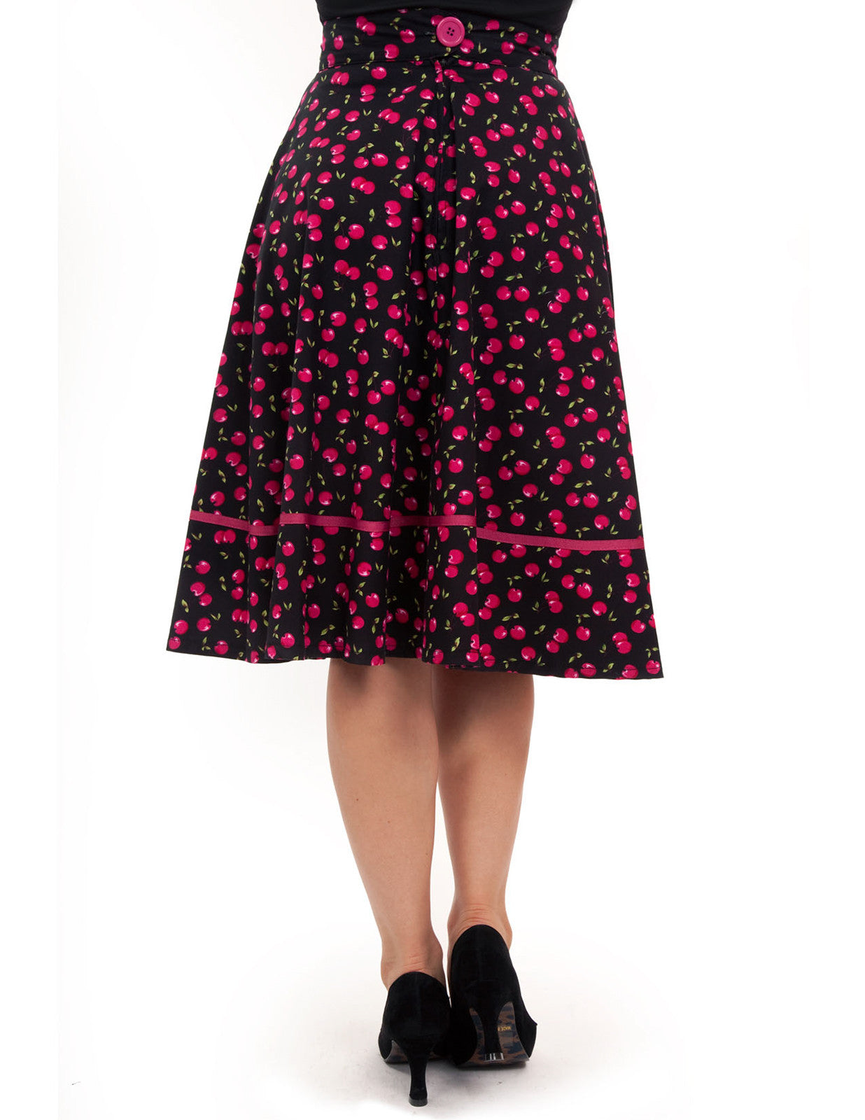 Bottoms Retro Vintage Pin-up Cherry Cherries Swing Skirt