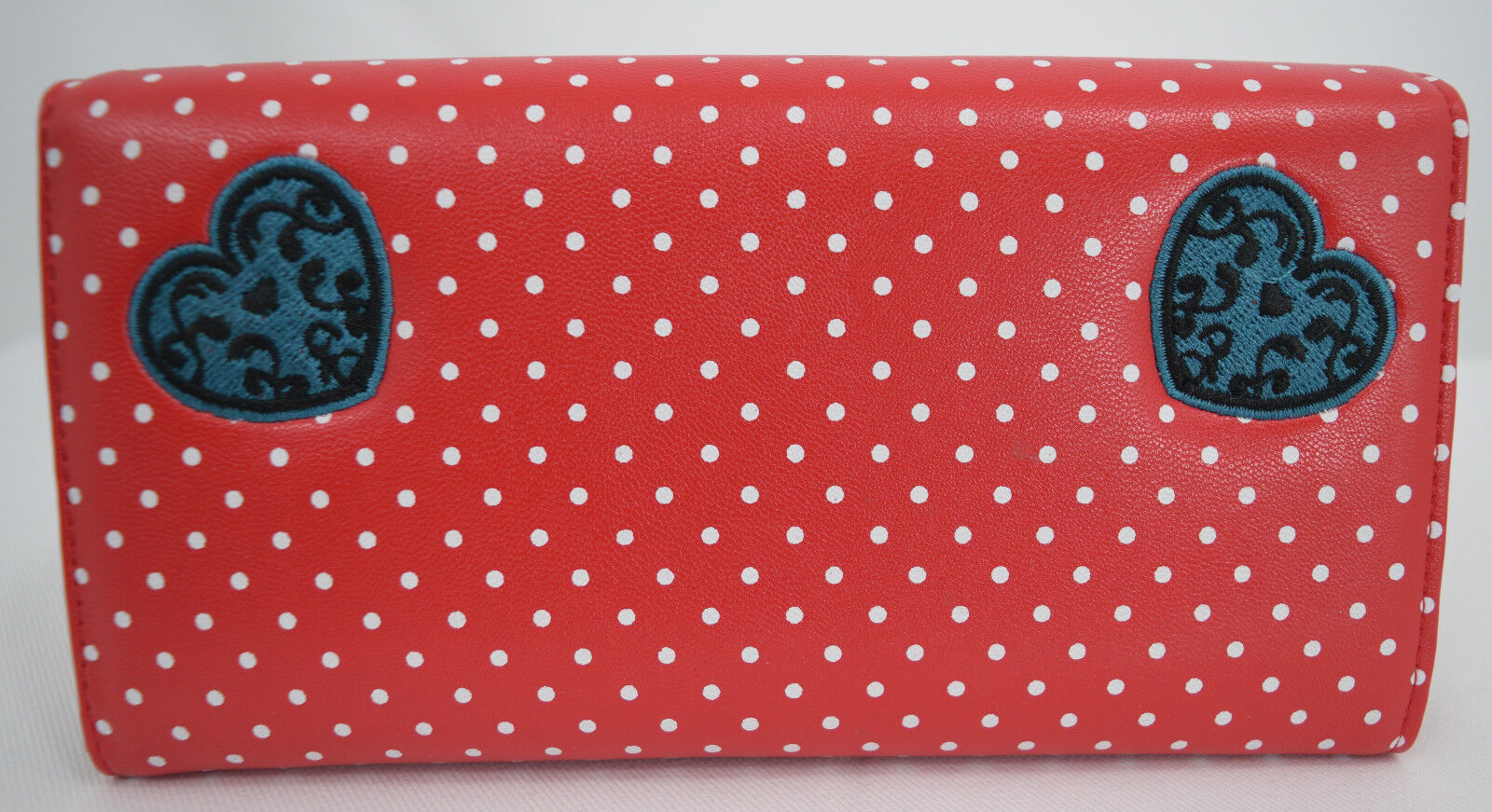 Lost Queen Swallow Bird Tattoo & Heart Polka Dot embroidery Bi-fold Wallet - Skelapparel