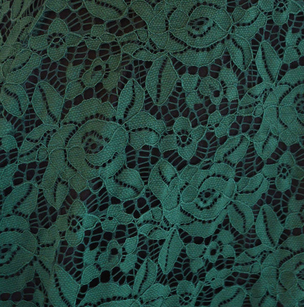 Dresses Vintage Inspired 60's Victorian Green Rose Lace Flare Party Dress